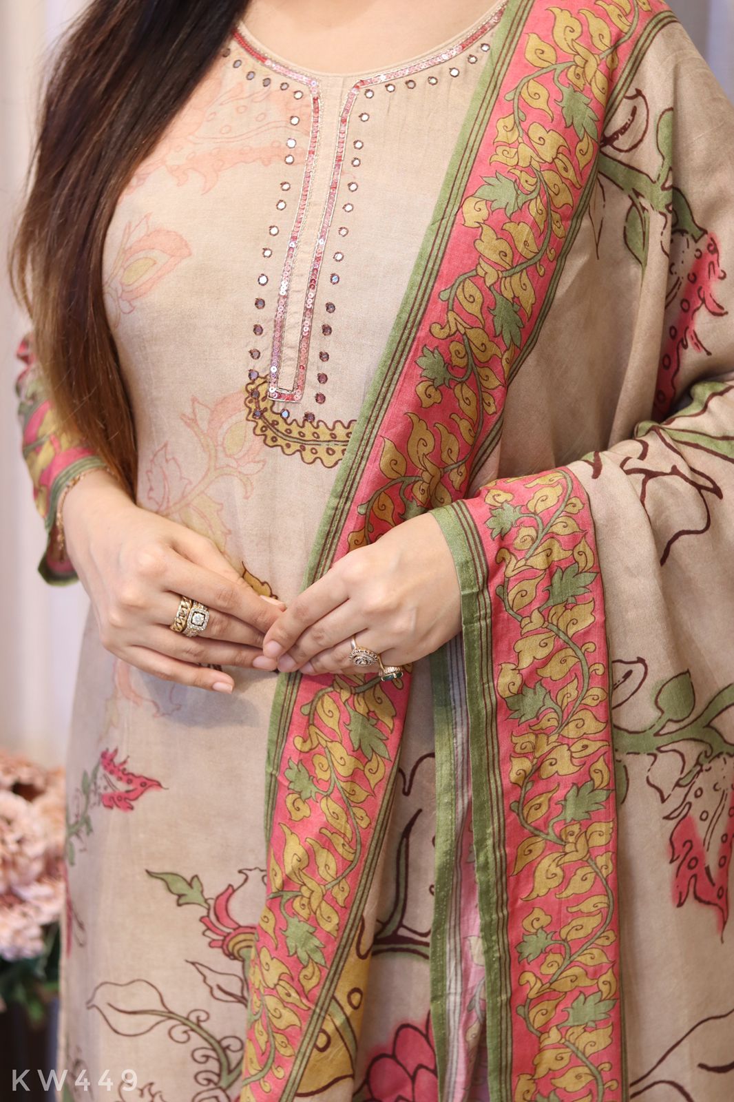 Kalamkari Printed Kurti Set
