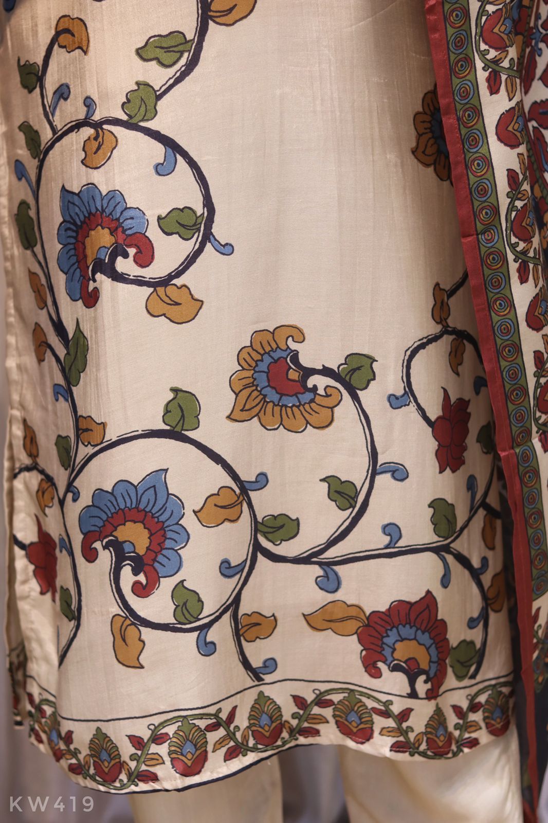 Pure Muslin Silk Printed Kurti Set