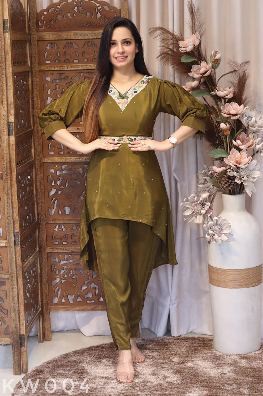 Crape silk coordset