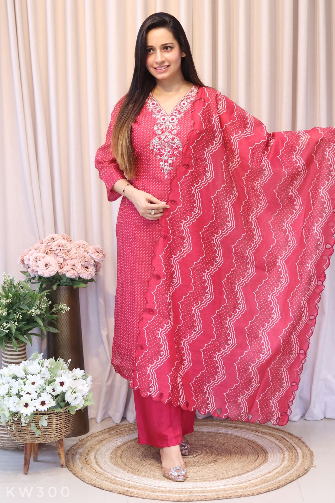 Bandhani Kurti Set