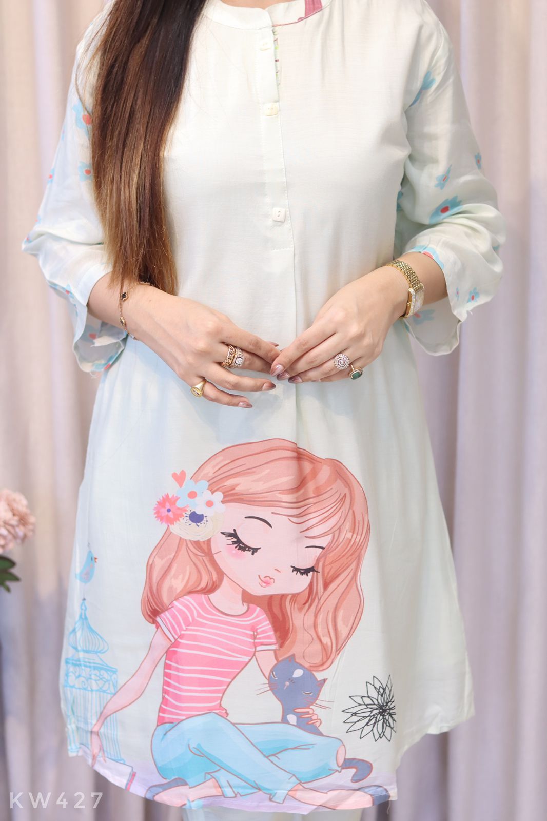 Pure Muslin Printed Coordset