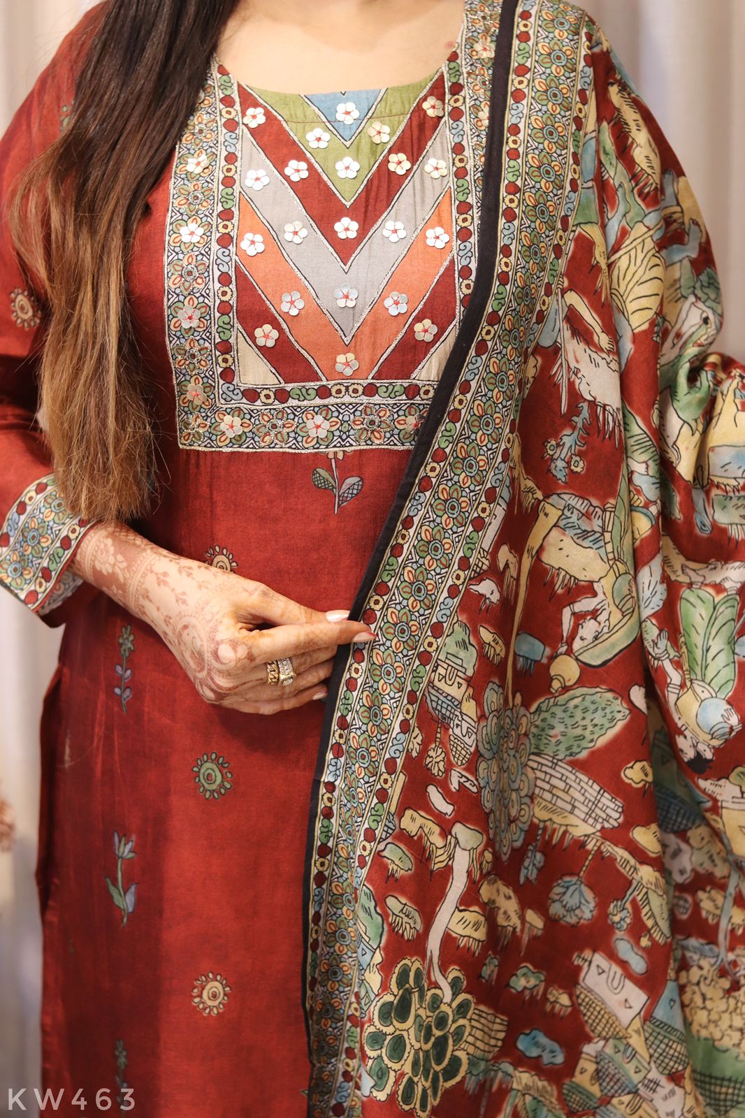Pure Russian Silk Kurti Set