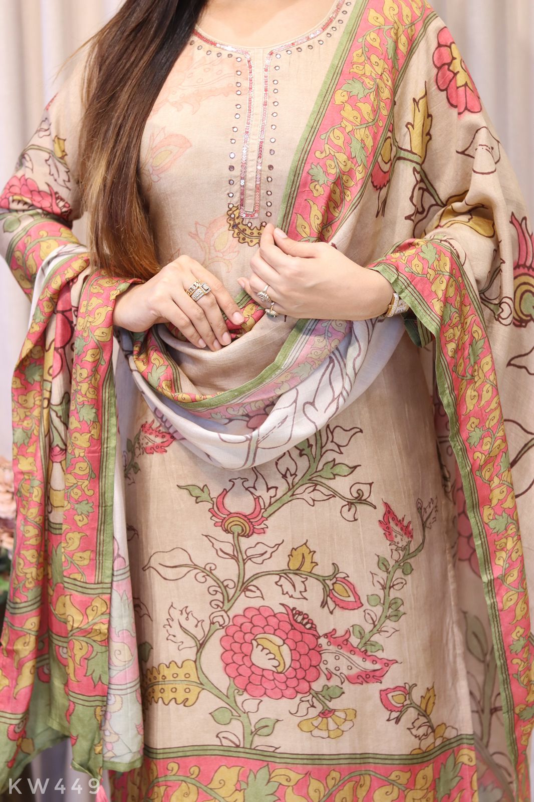 Kalamkari Printed Kurti Set