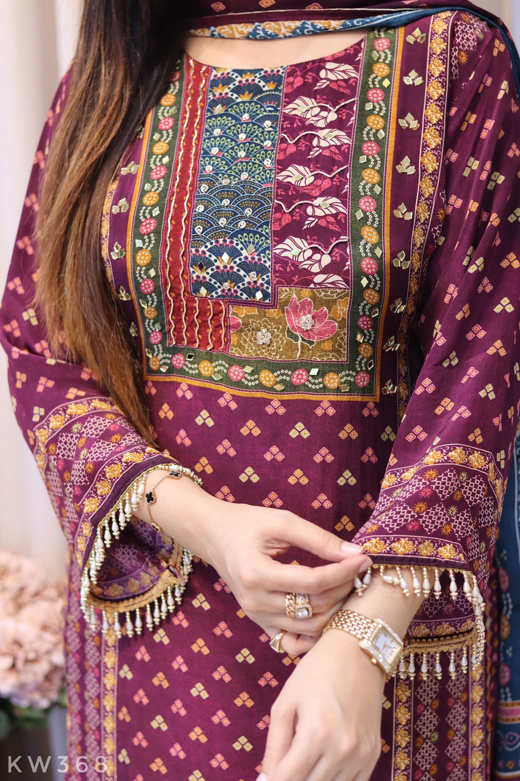Pure Crape Silk Premium Printed Kurti Set