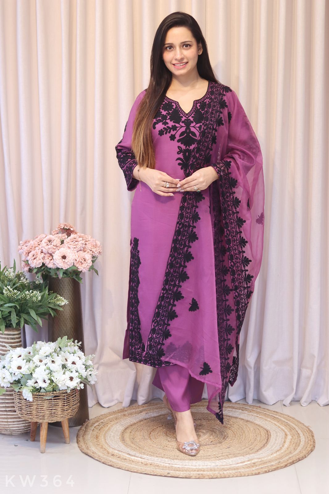 Heavy Embroidery Work Kurti Set