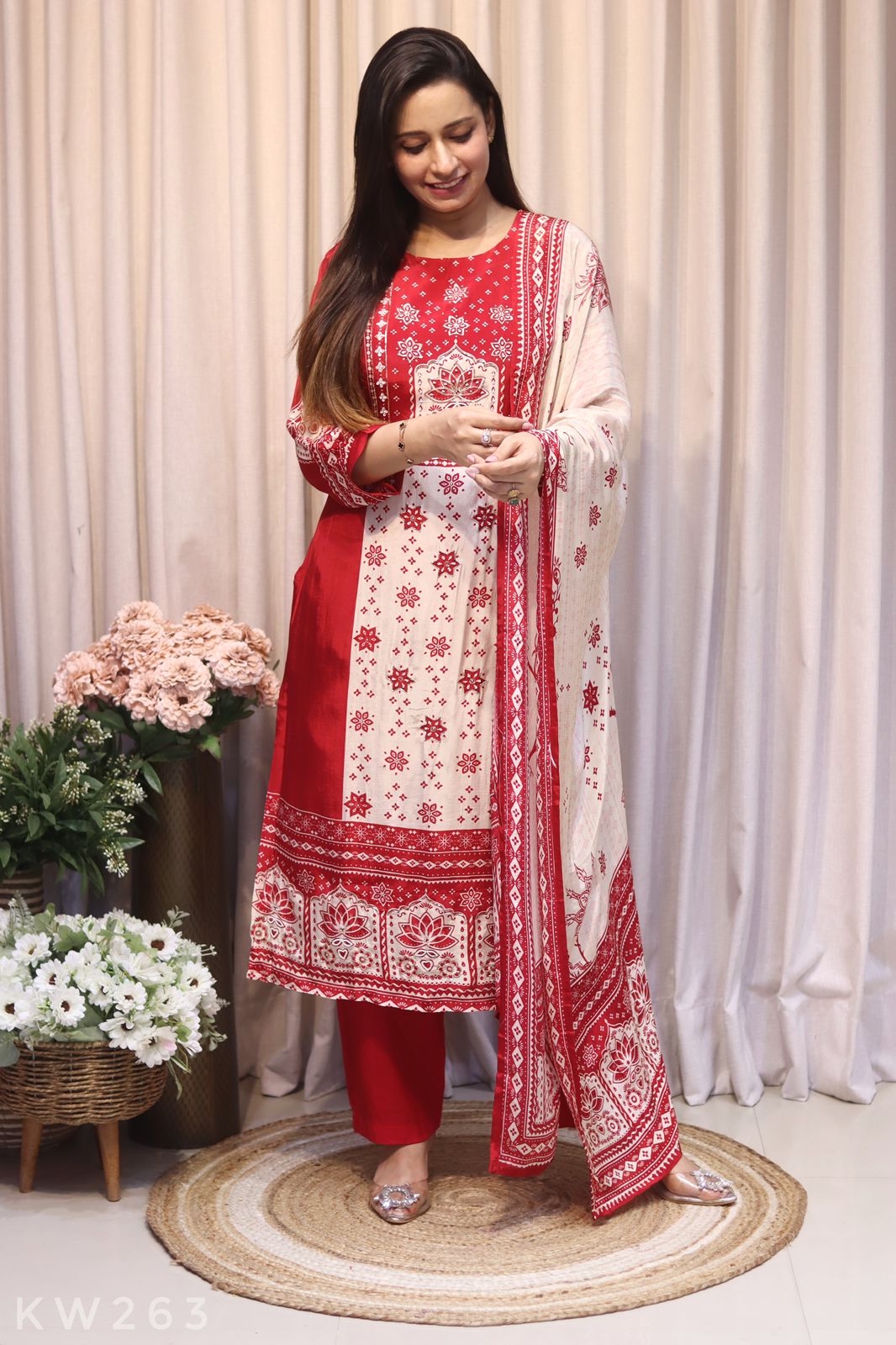 Crape Silk Kurti Set