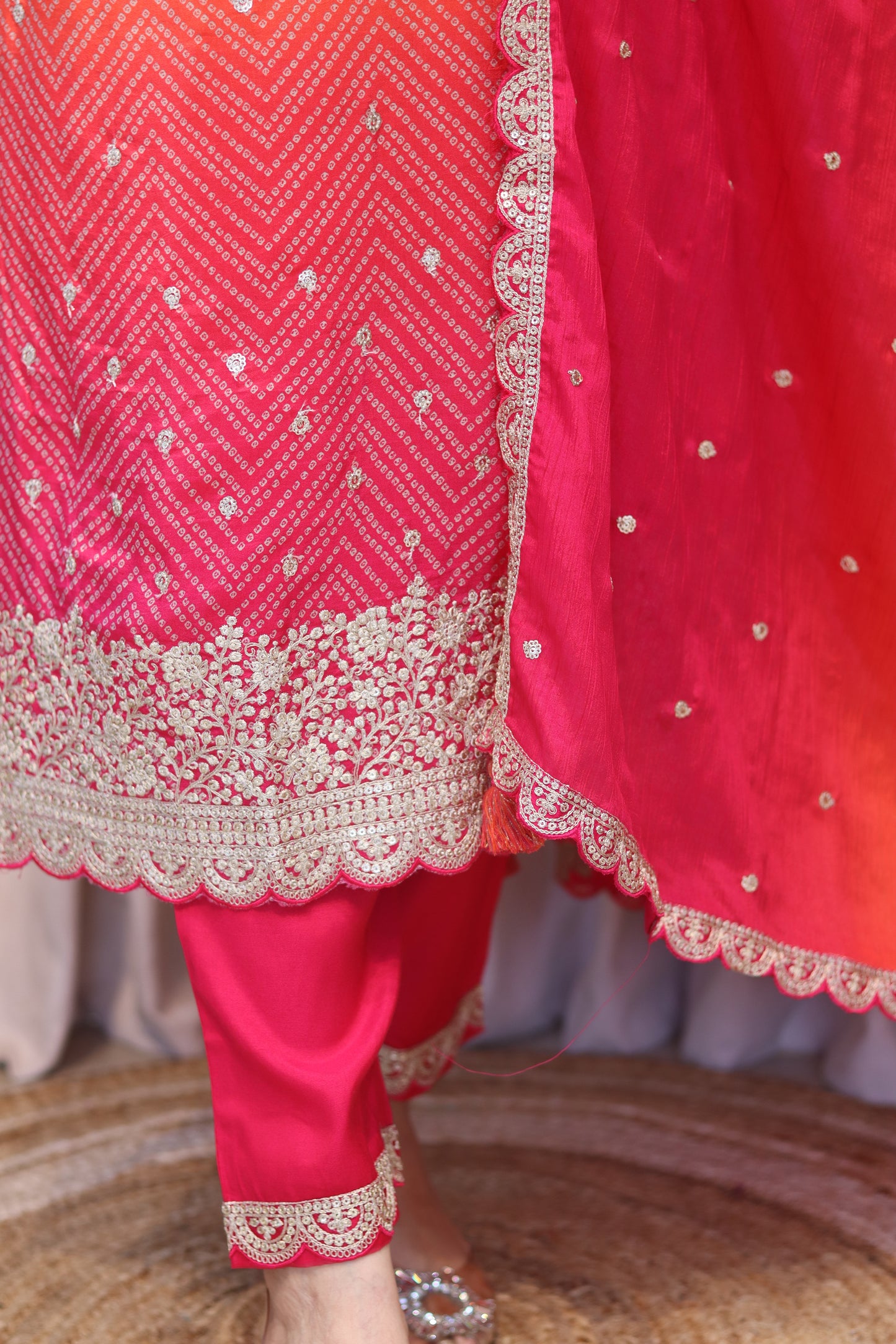 Russian Bandhani Suit