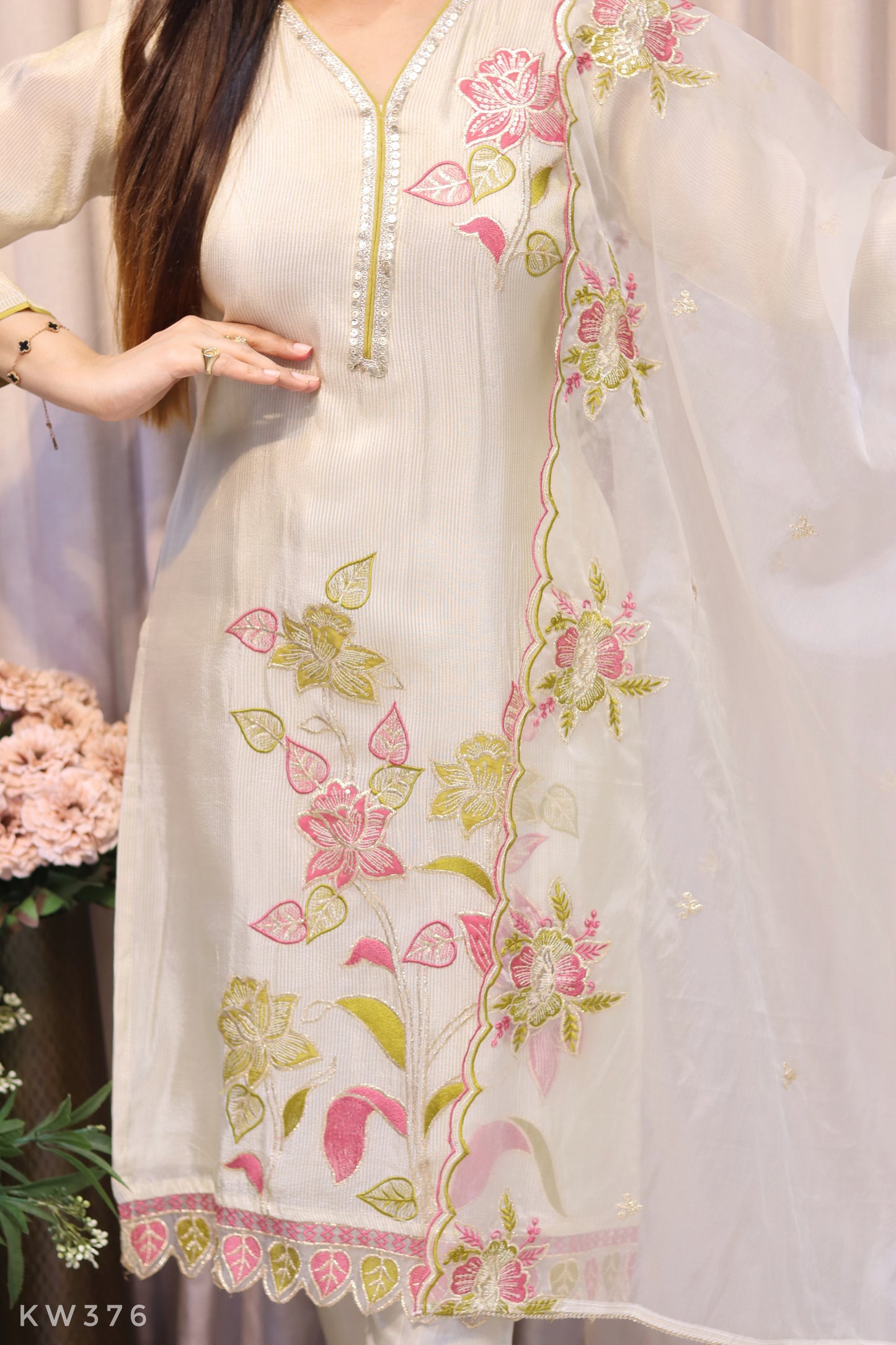 Cutwork Shimmer Suit