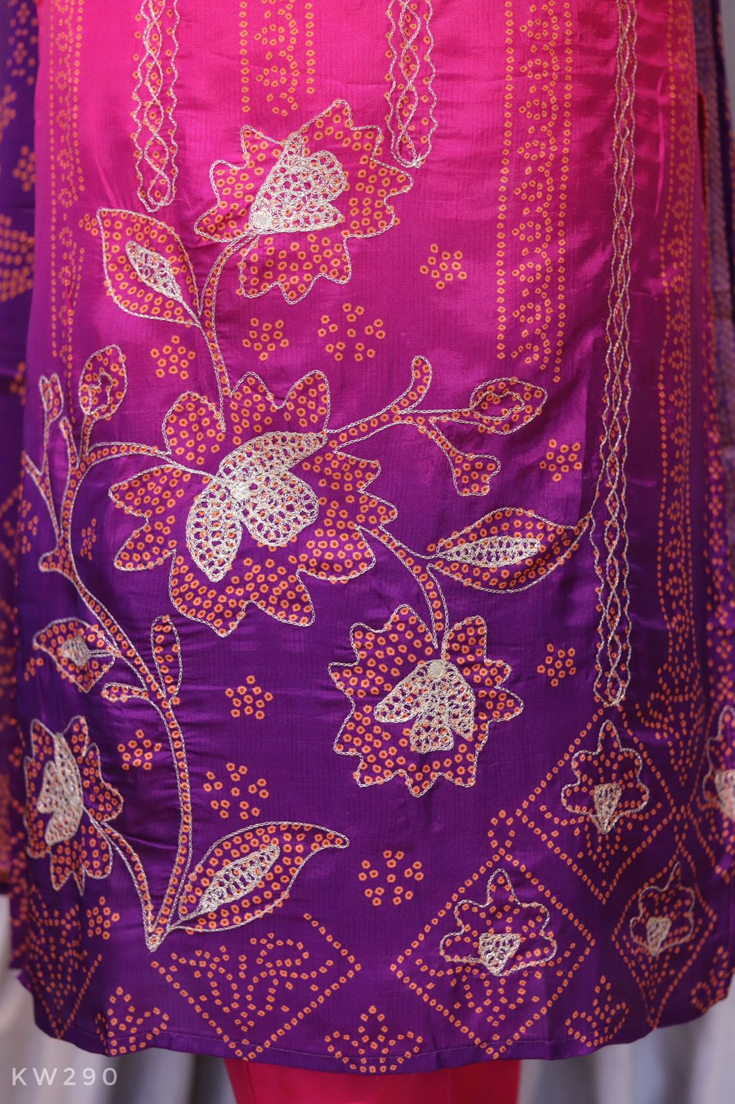 Bandhani Ombre Shade Kurti Set