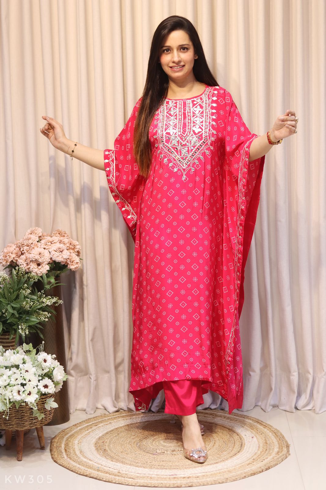 Silk Kaftan With Pant
