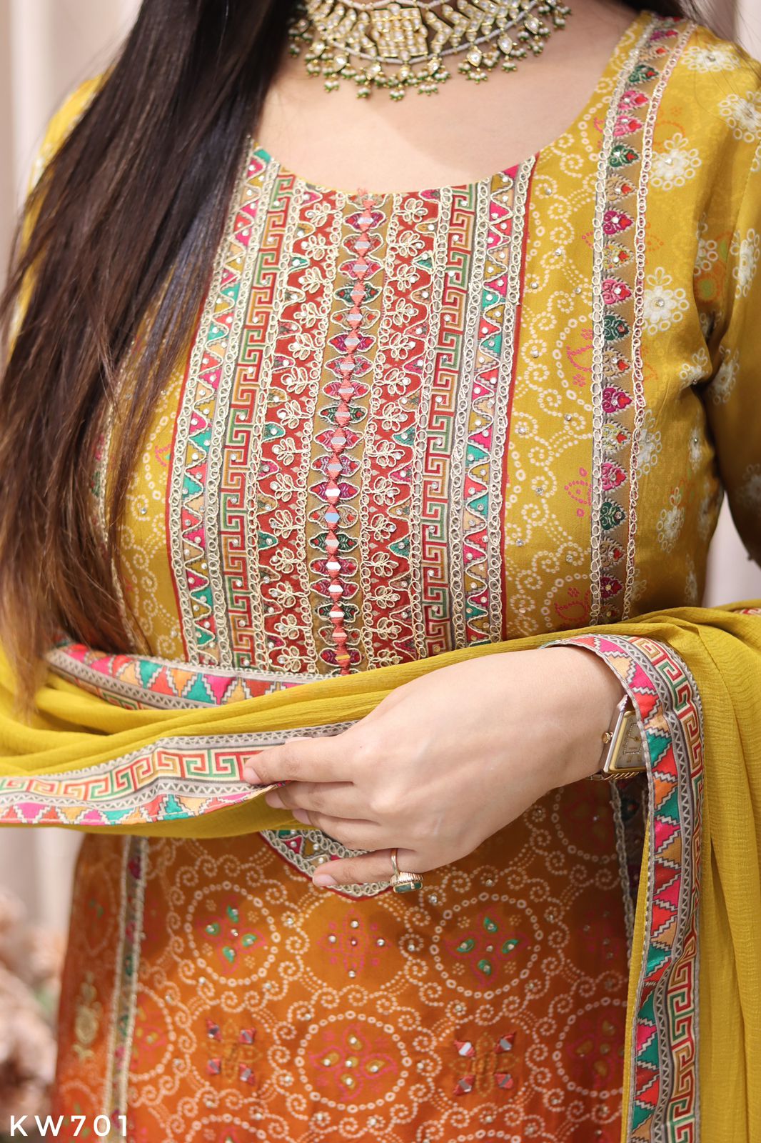 Pure Crape Bandhani