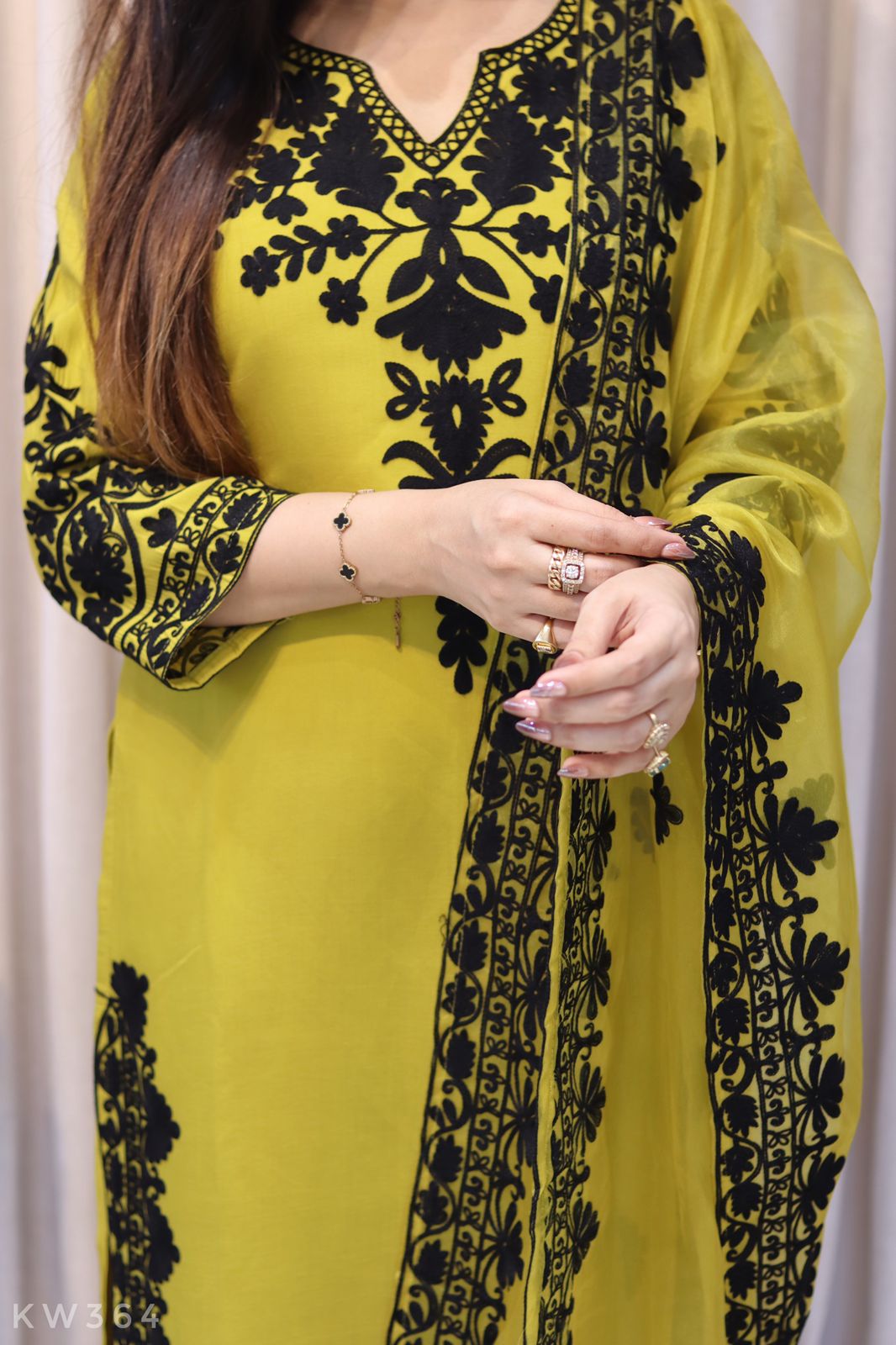 Heavy Embroidery Work Kurti Set