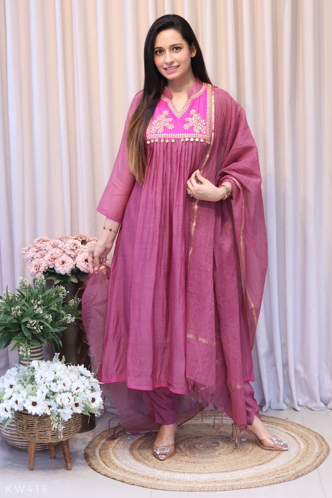 Pure Mul Chanderi Suit