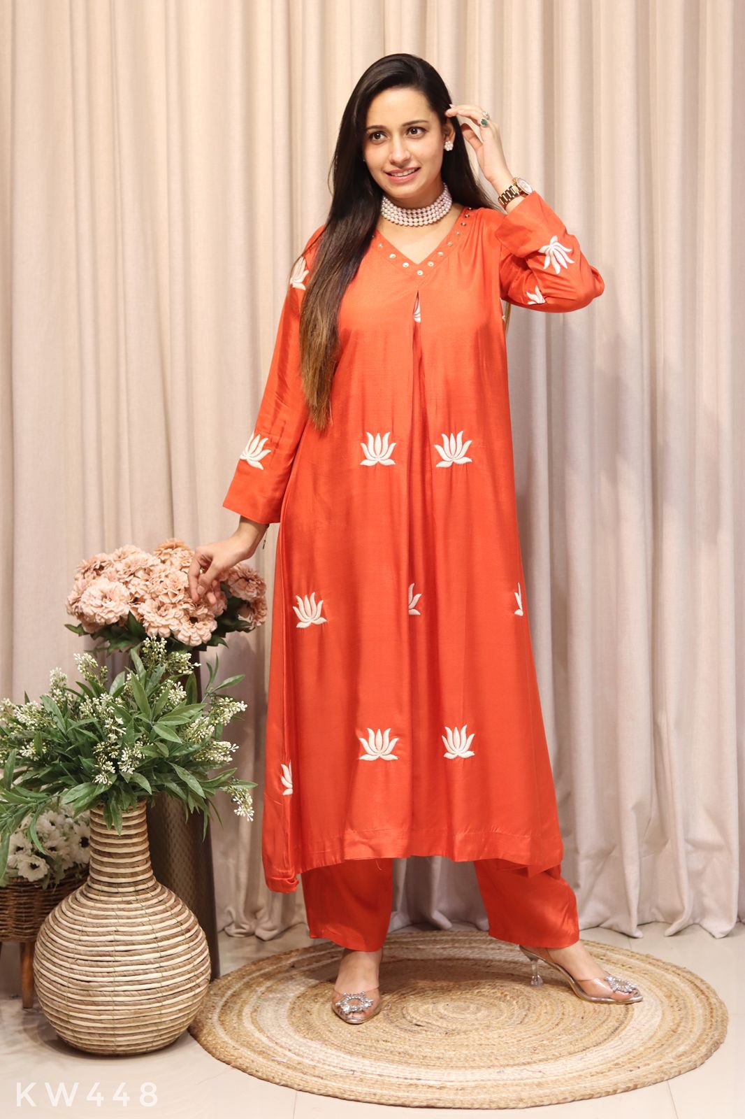 Pure Cotton Muslin ALine Kurti Set