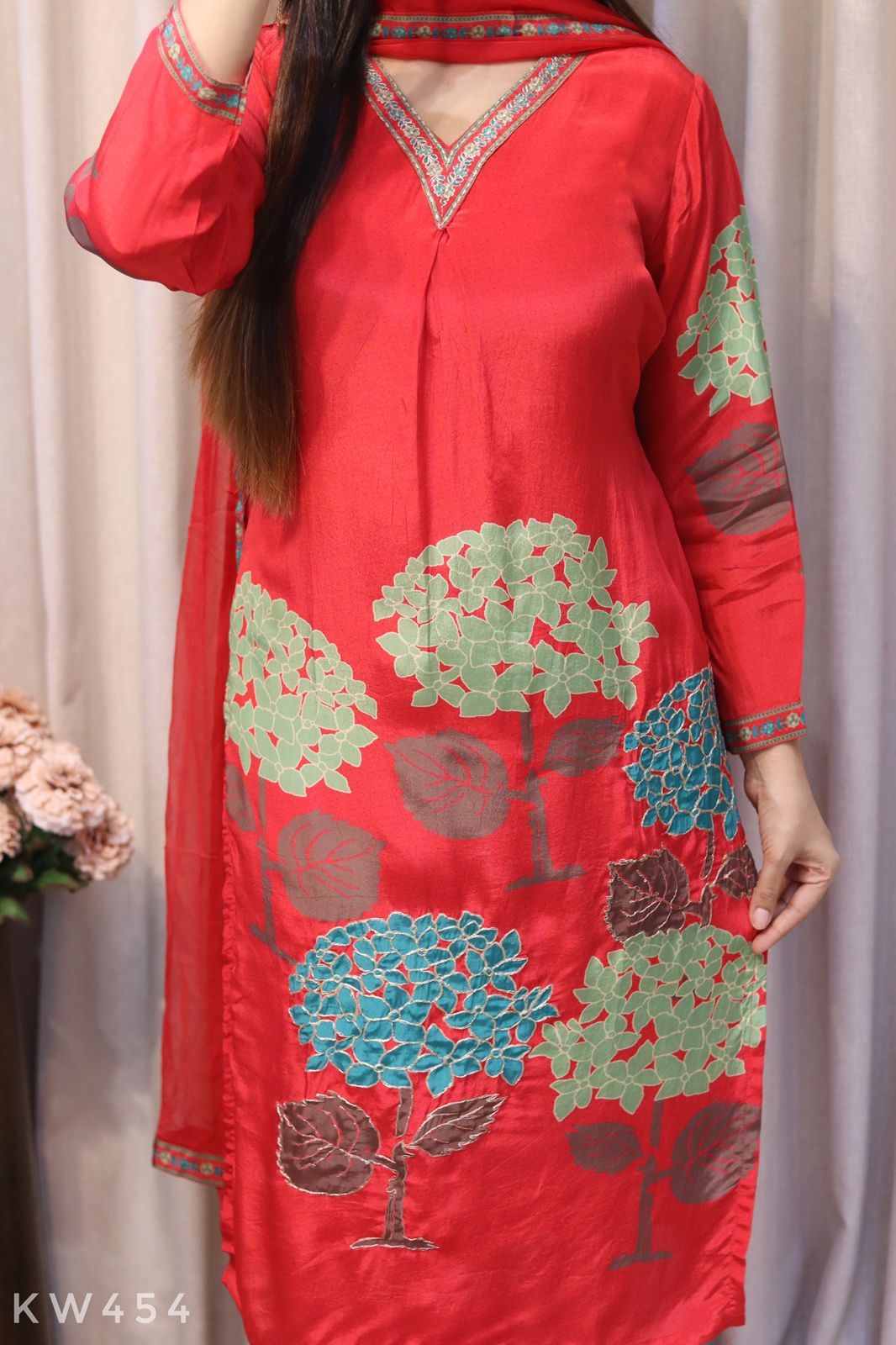 Pure Crape Silk Premium Printed Kurti Set