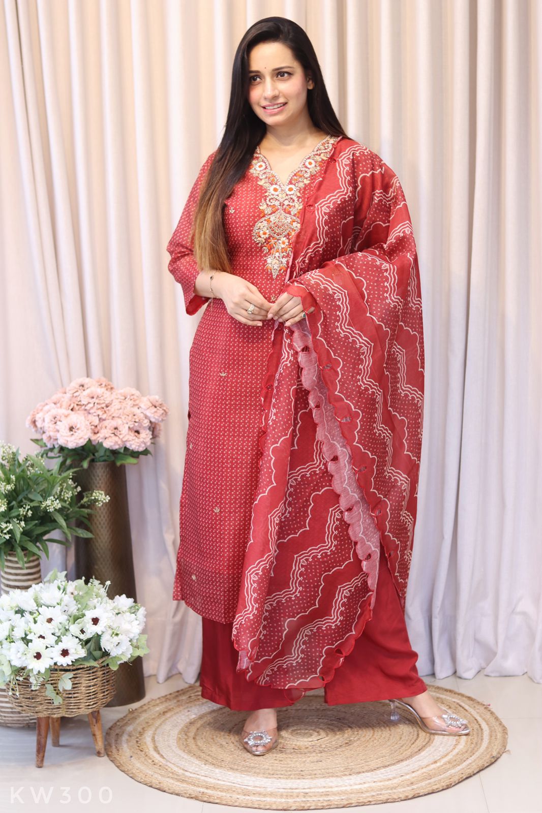 Bandhani Kurti Set