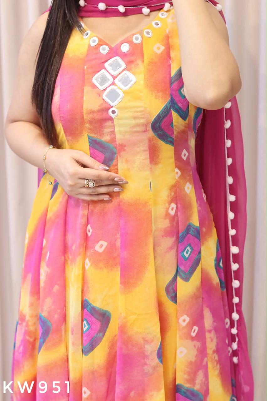 Pure Georgette Shibori