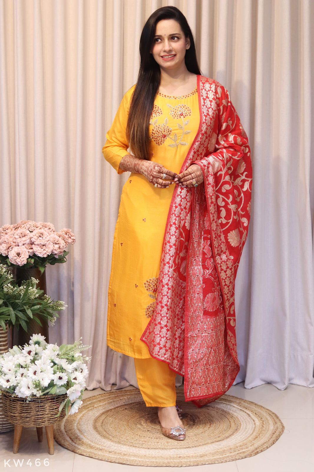 Pure Dola Silk Kurti Set