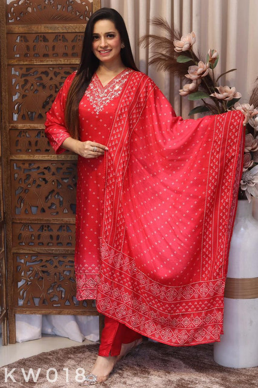 Bandhani Kurti Set