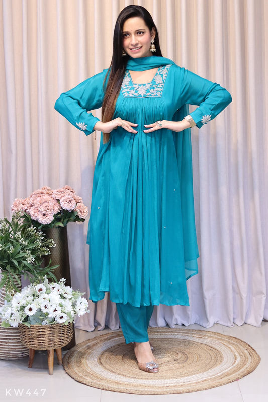 Pure Chinnon Aline Kurti Set