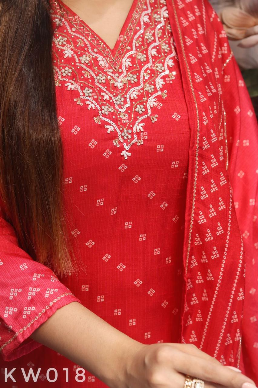 Bandhani Kurti Set