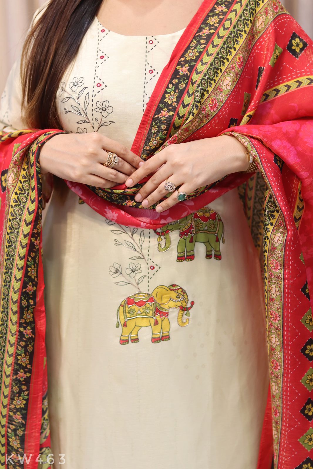 Pure Gucchi Silk Kurti Set