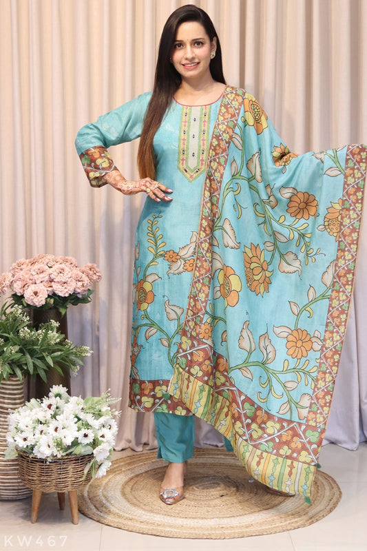 Pure Russian Silk Kurti Set