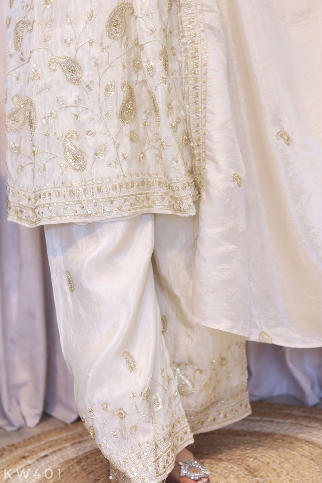 Pure Tissue Silk Peplum Top With Plazo And Dupatta