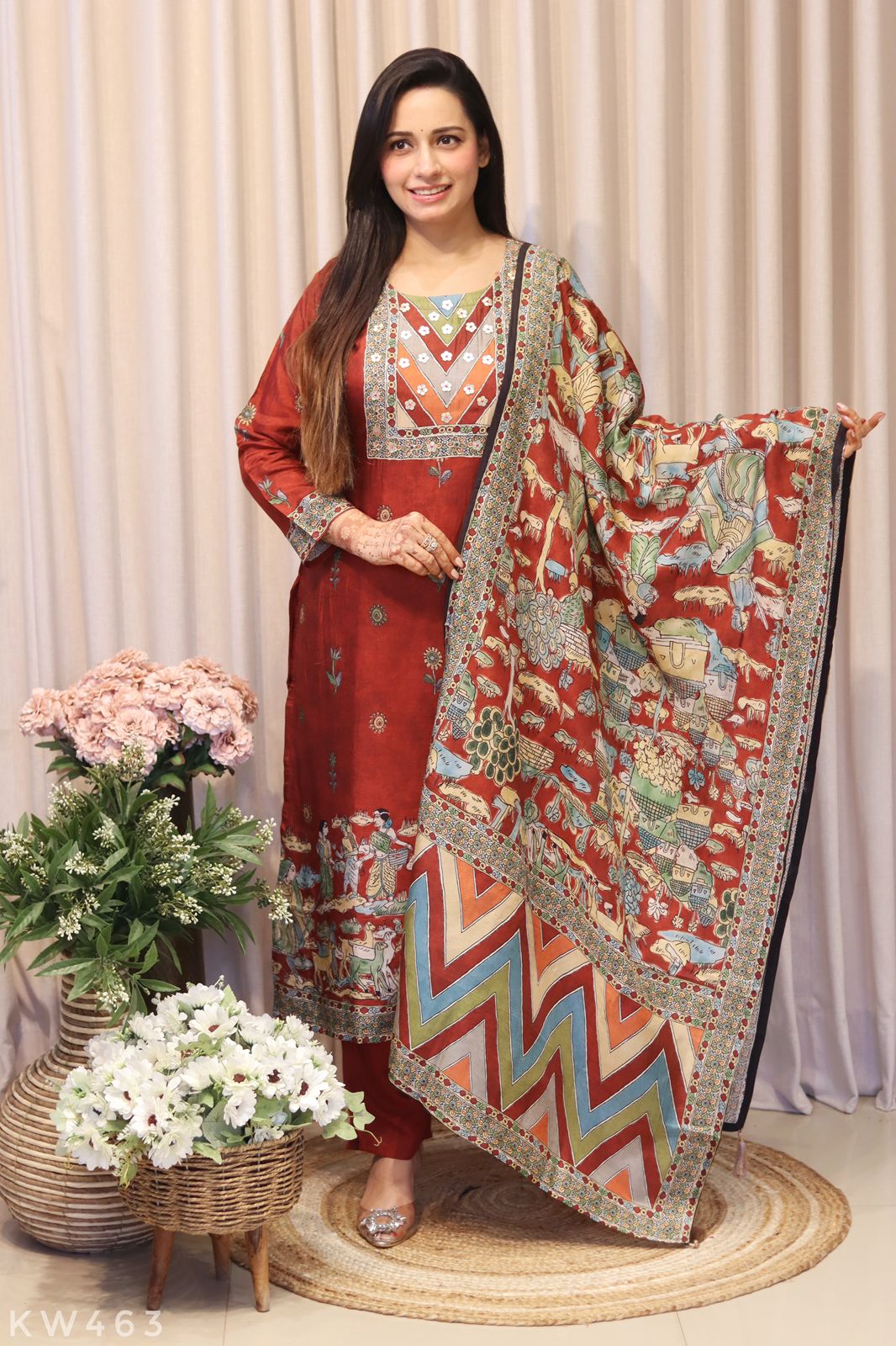 Pure Russian Silk Kurti Set