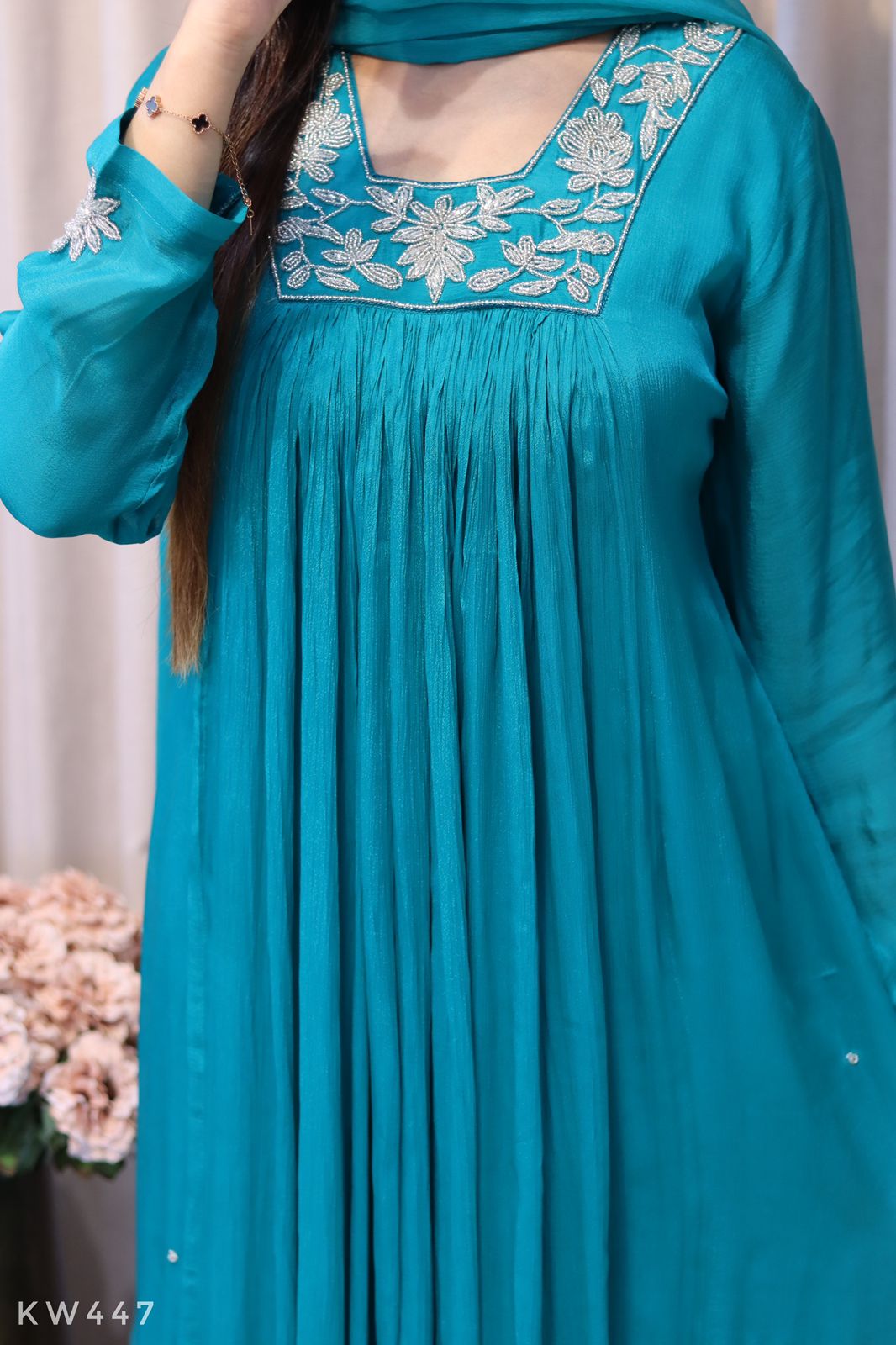 Pure Chinnon Aline Kurti Set