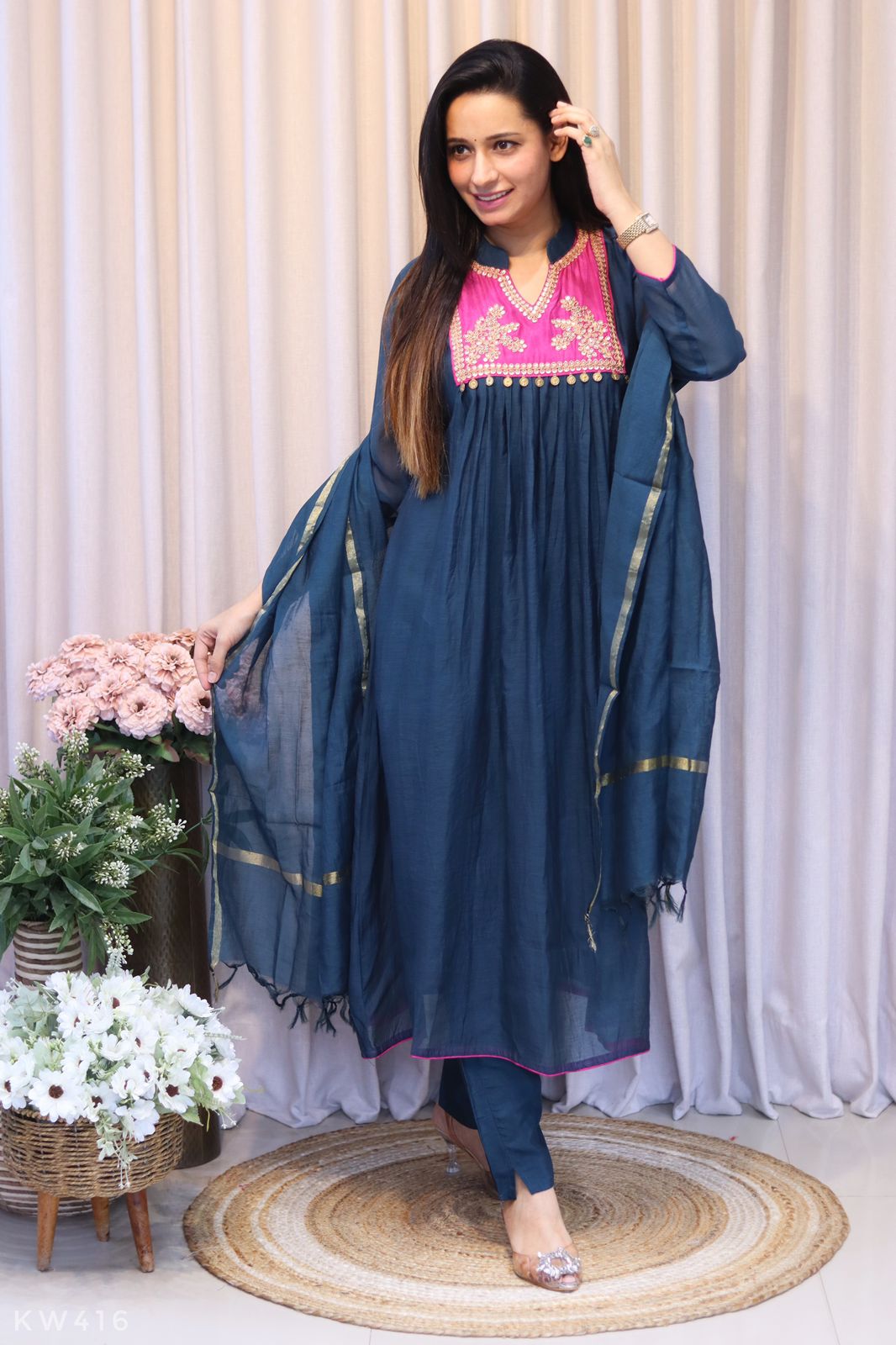 Pure Mul Chanderi  Suit