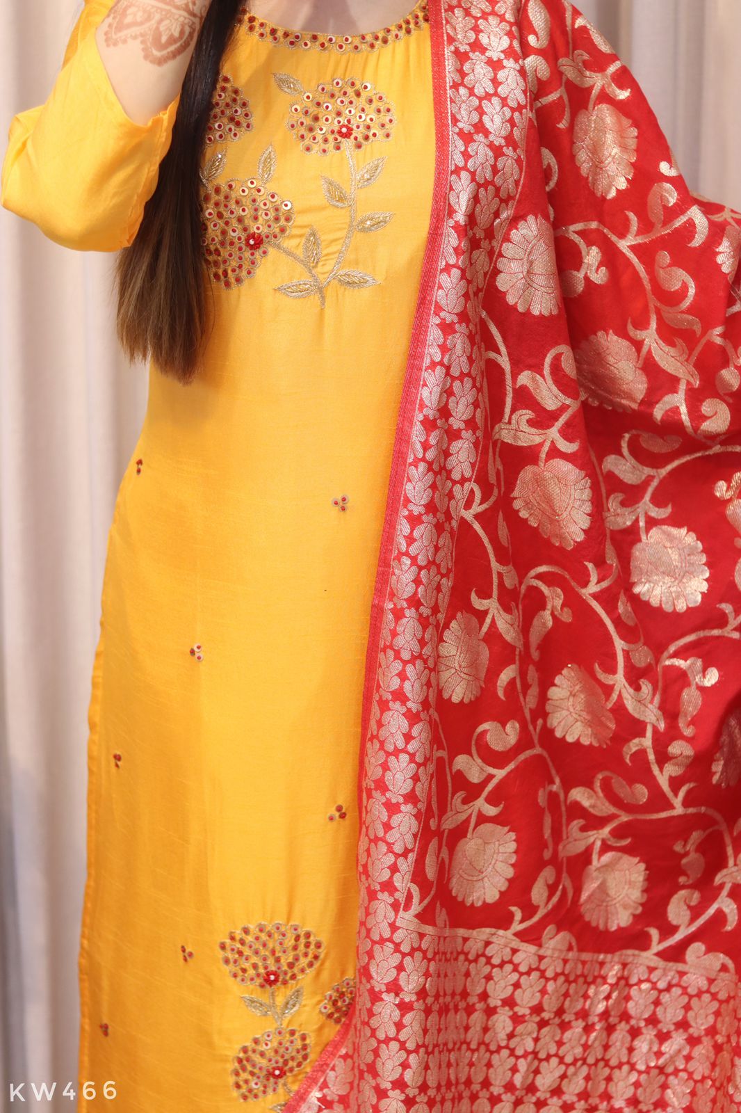 Pure Dola Silk Kurti Set
