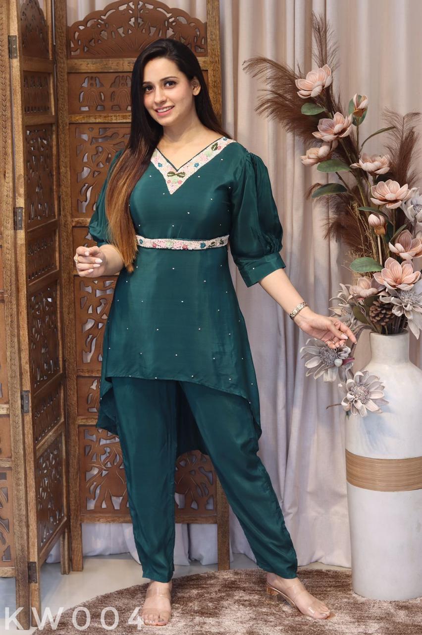 Crape silk coordset