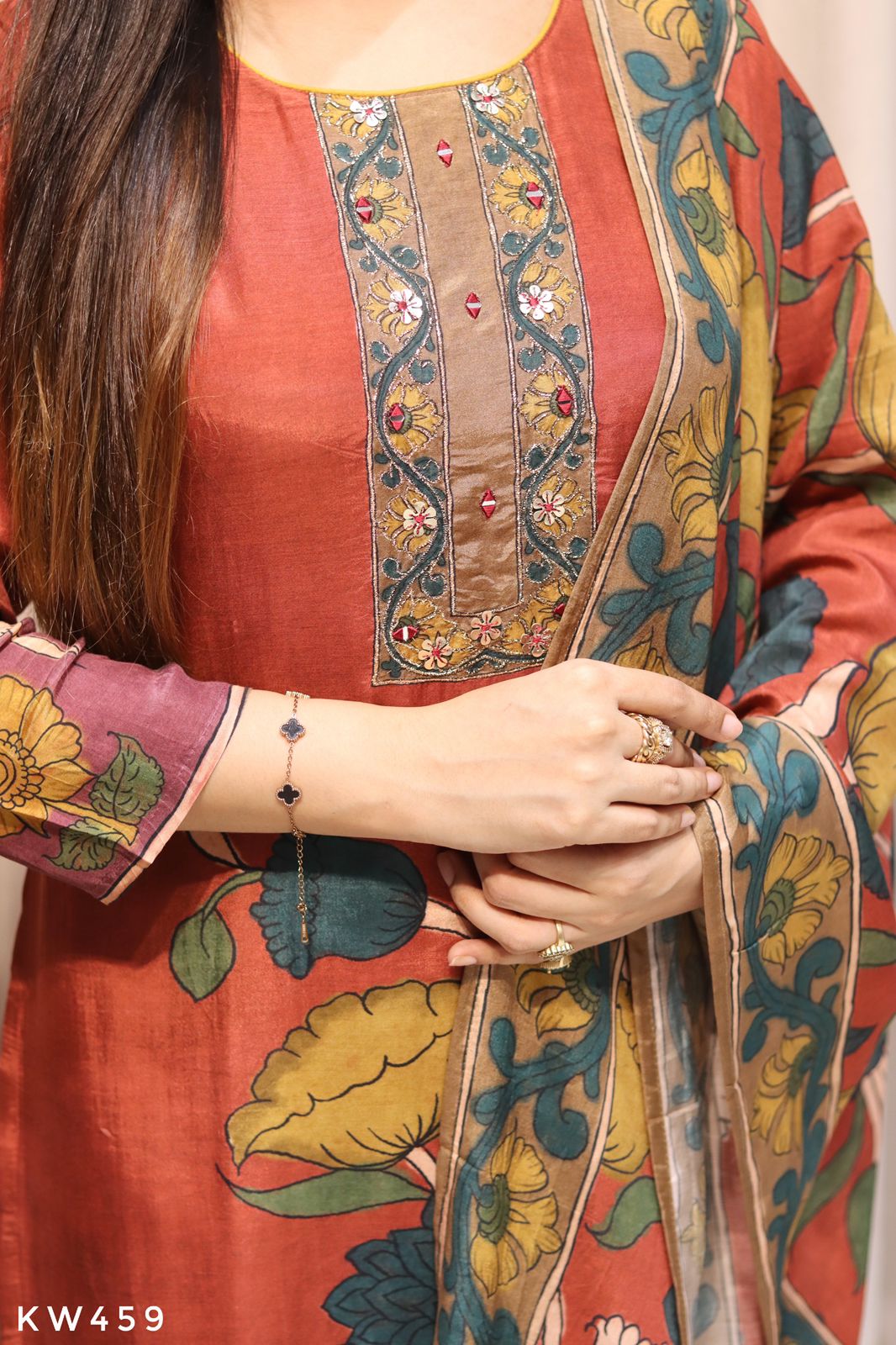Pure Muslin Silk Kurti Set