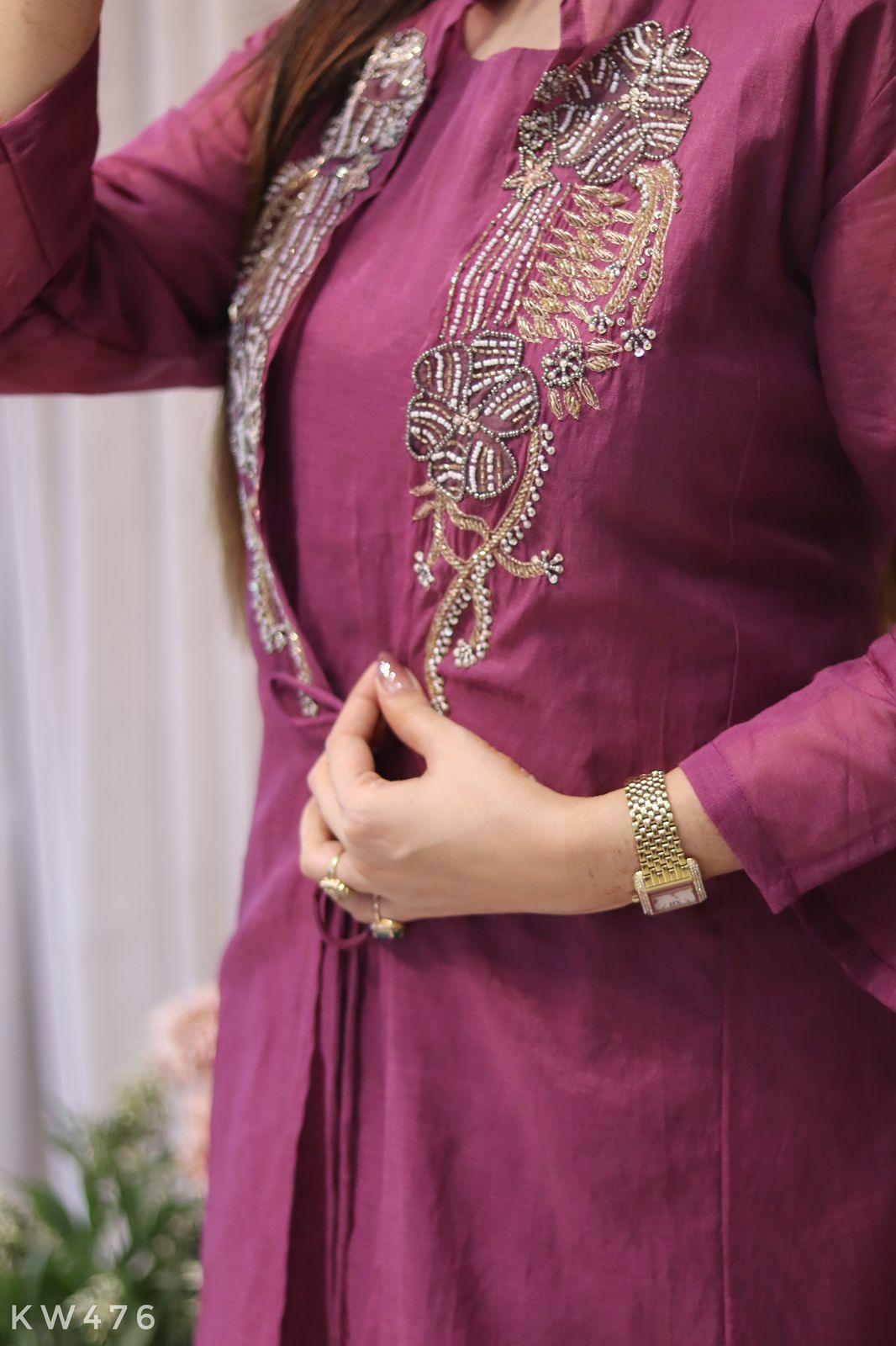 Pure Mul Chanderi Long Gown Inner Pattern Dress