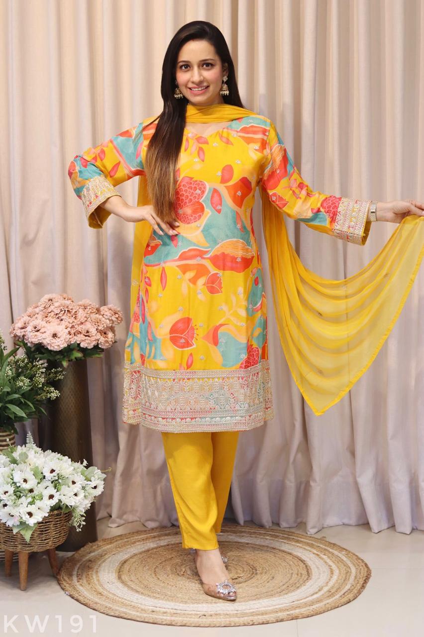 Chinnon Silk Kurti Set