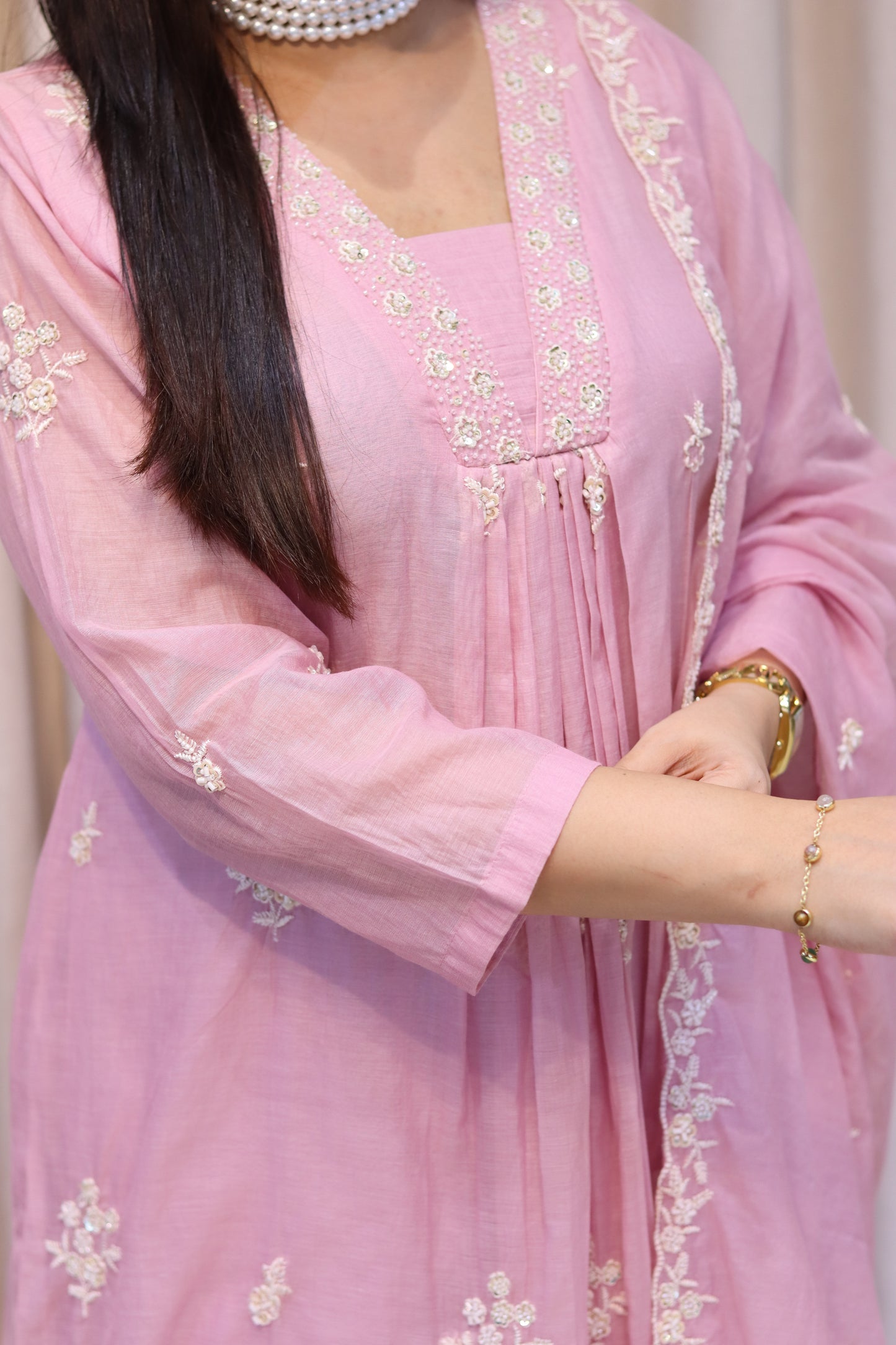 Mul Chanderi Kurti