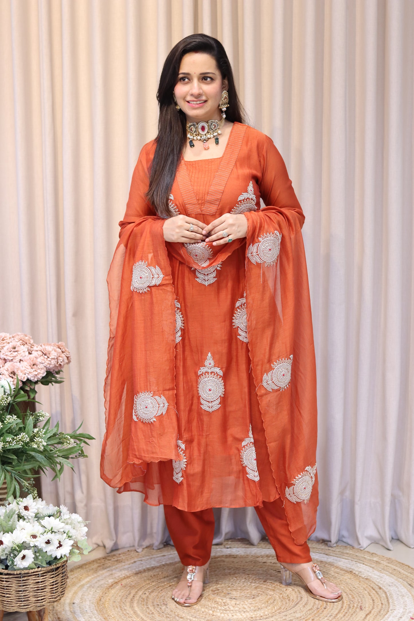 Mul Chanderi Kurti