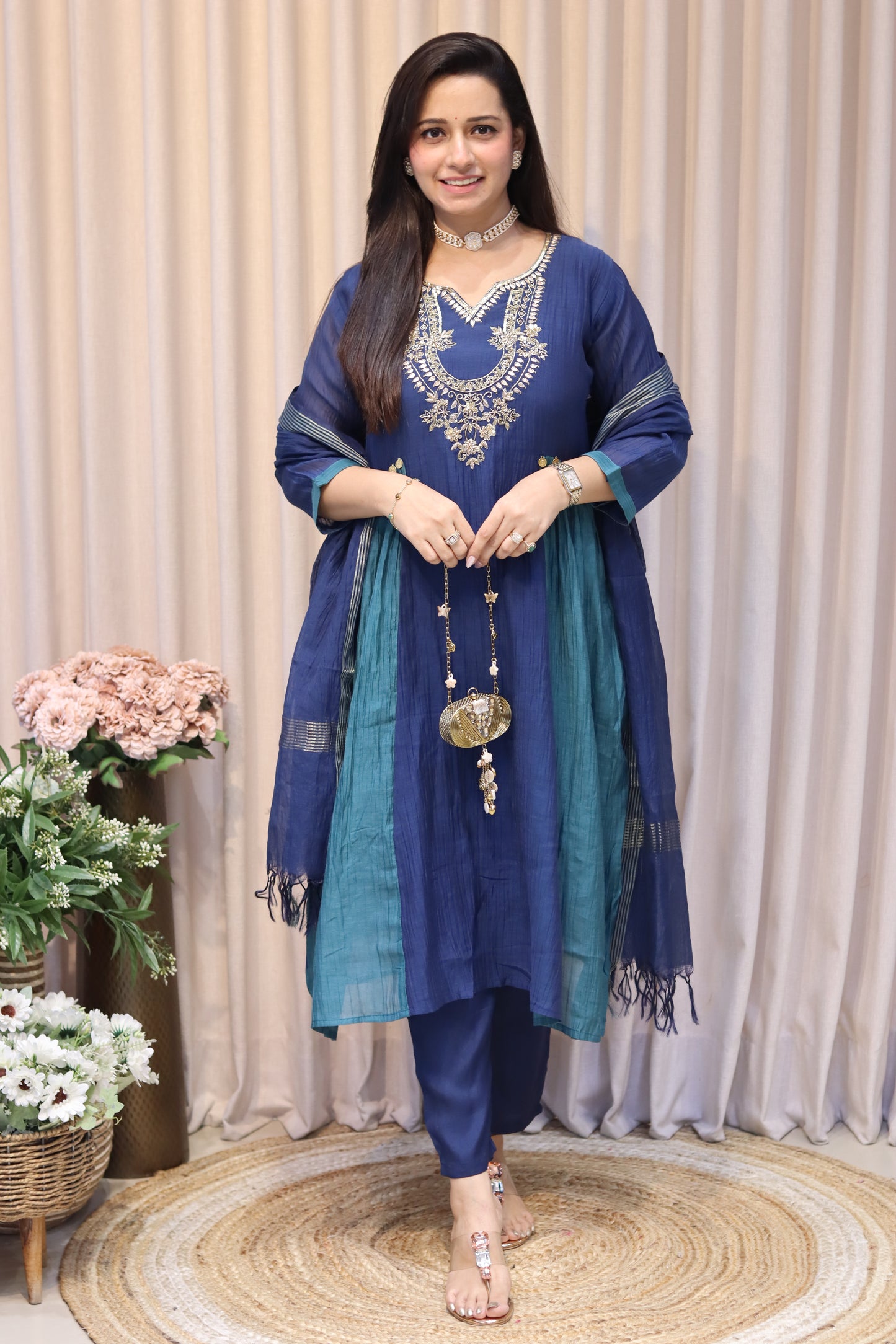 Mul Chanderi Suit