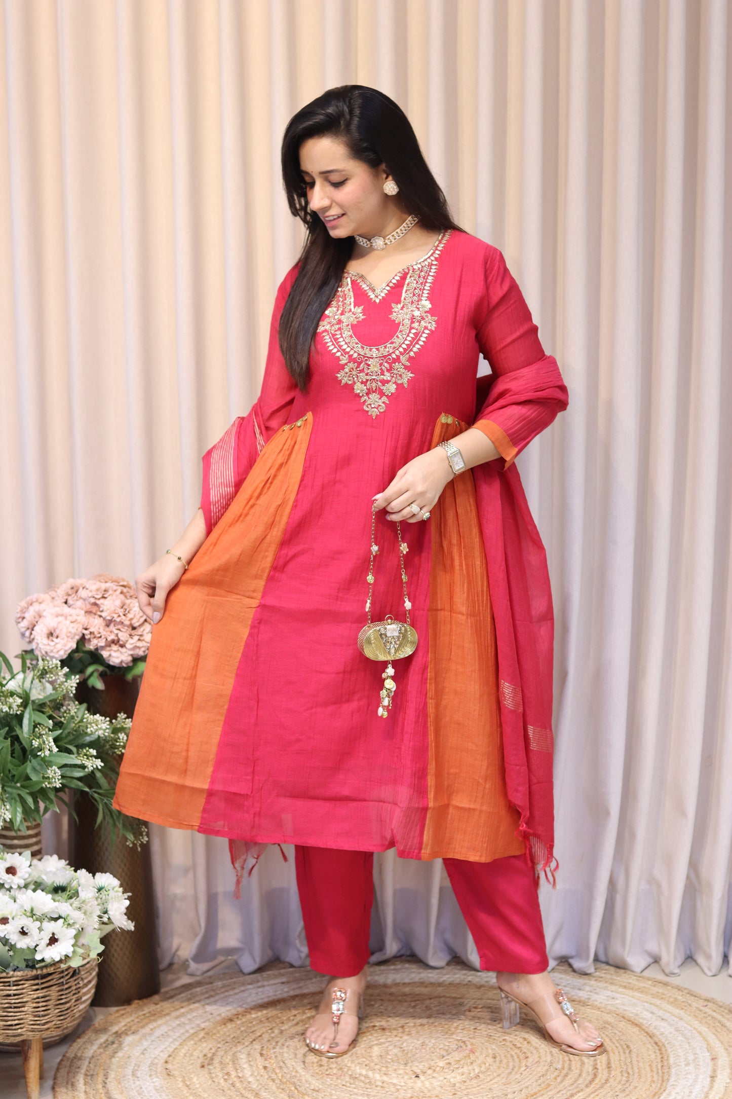 Mul Chanderi Suit
