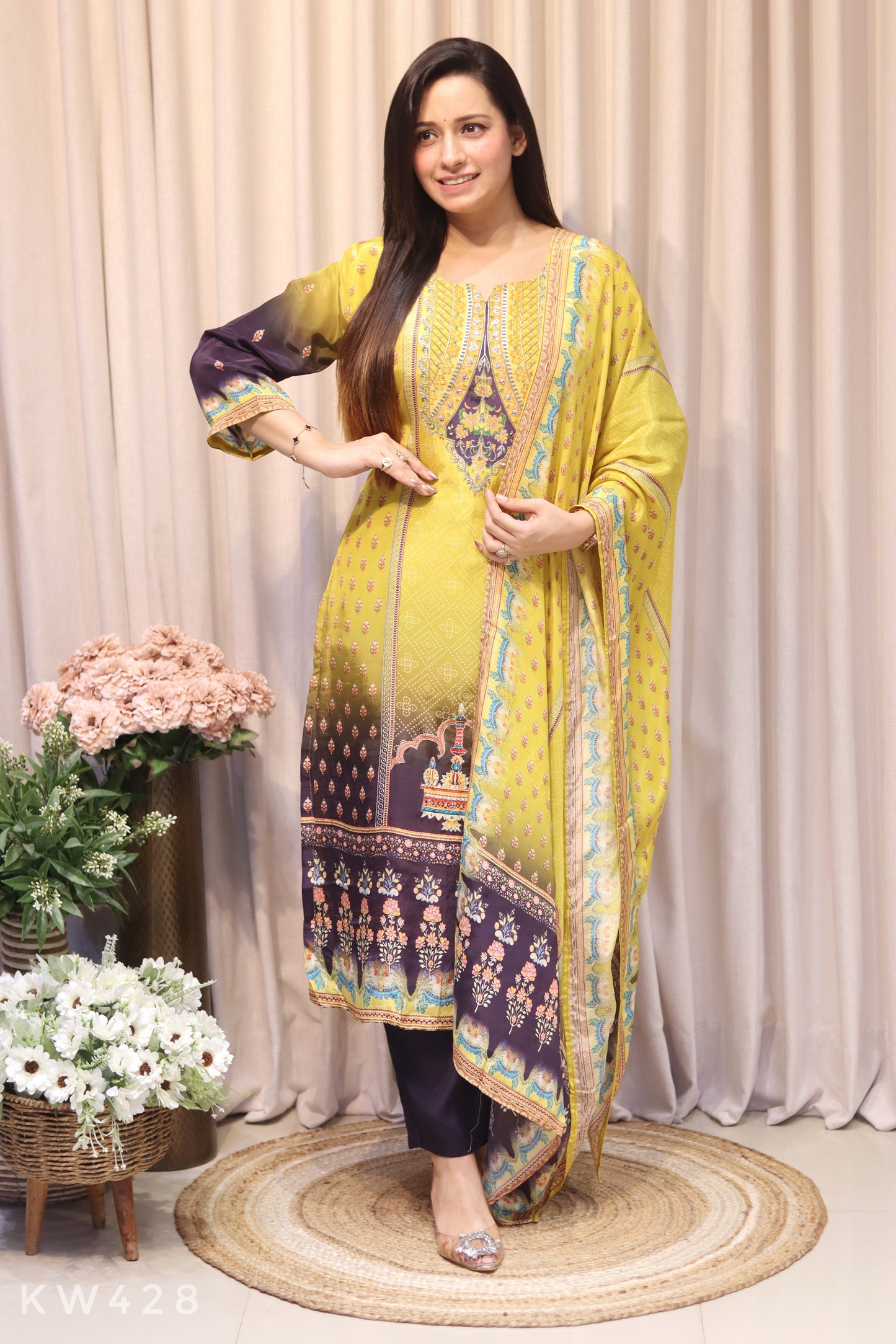 Pure Crape Silk Suit