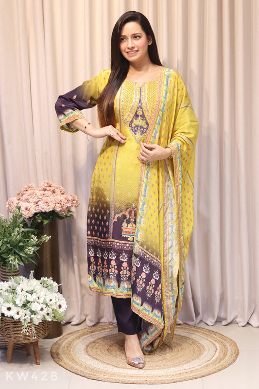 Pure Crape Silk Suit