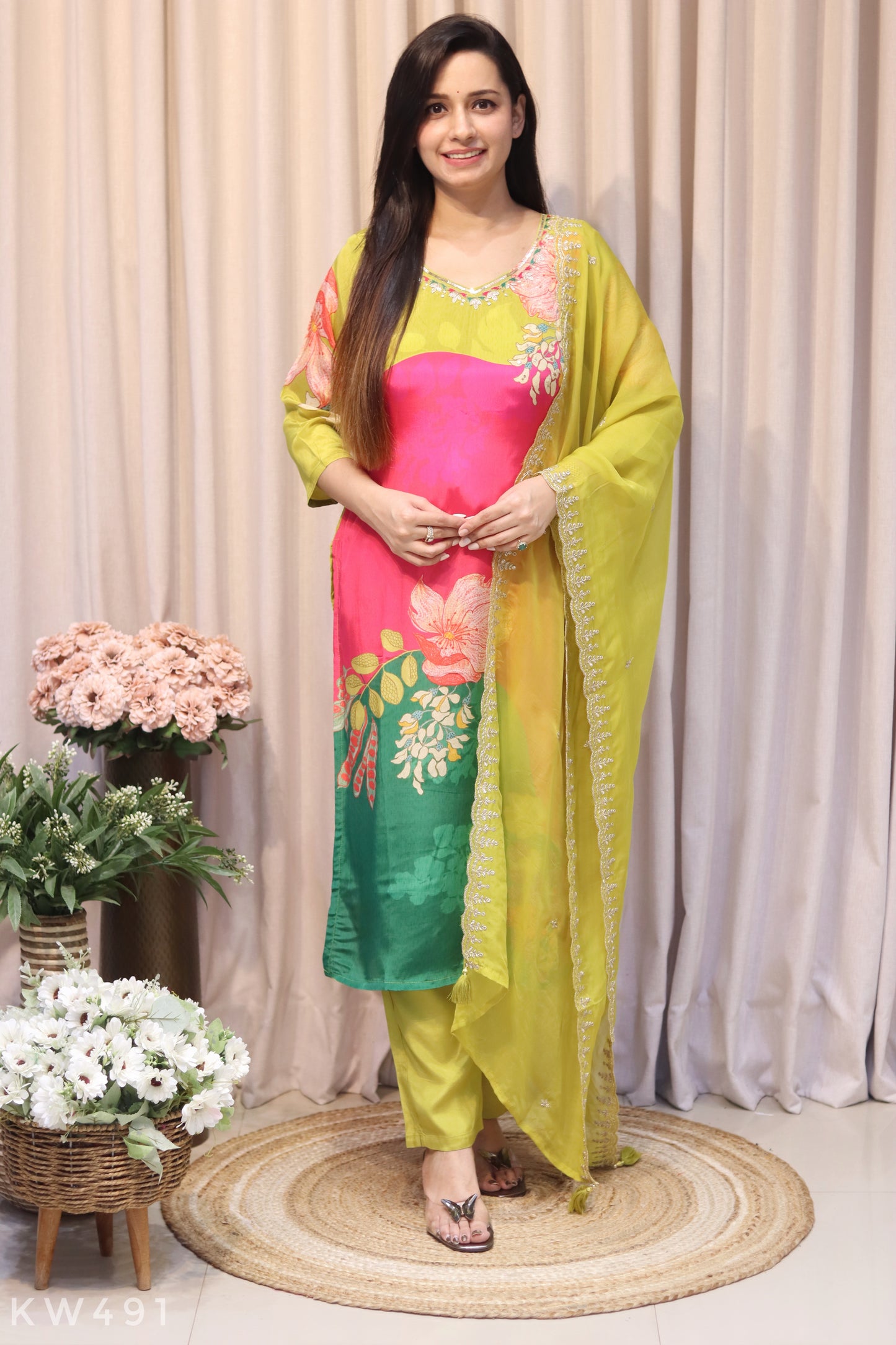 Pure Crape Silk Suit