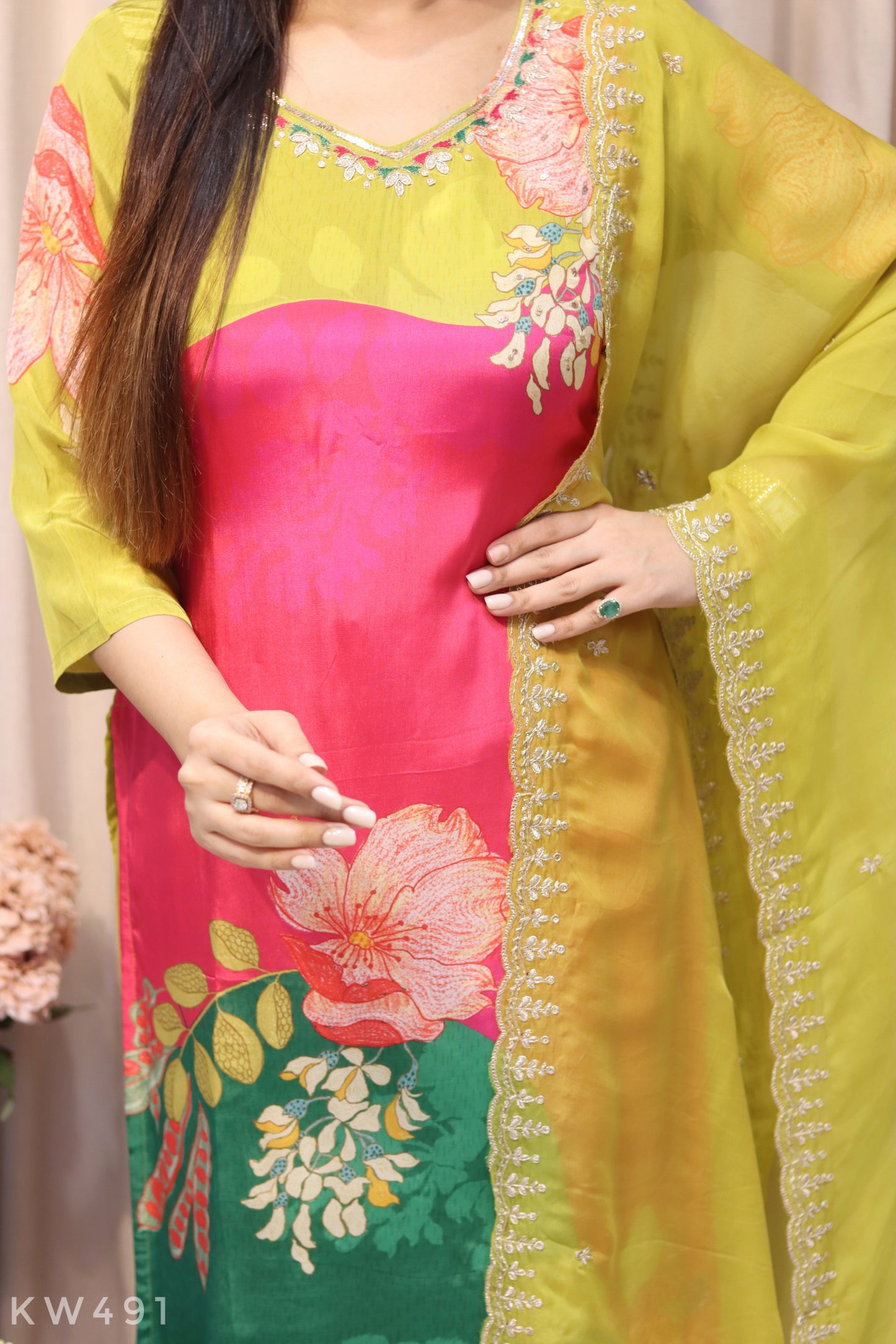 Pure Crape Silk Suit