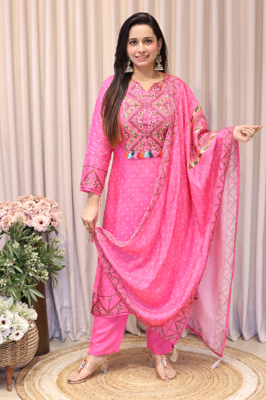 Bandhani Russian Kurti