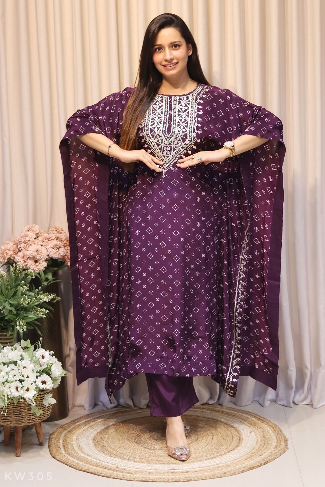 Silk Kaftan With Pant