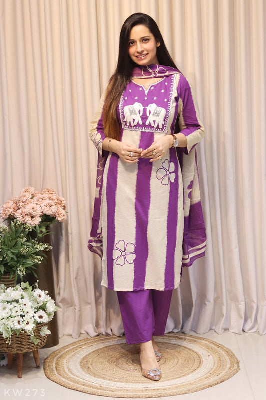 Cotton Dye Kurti Set