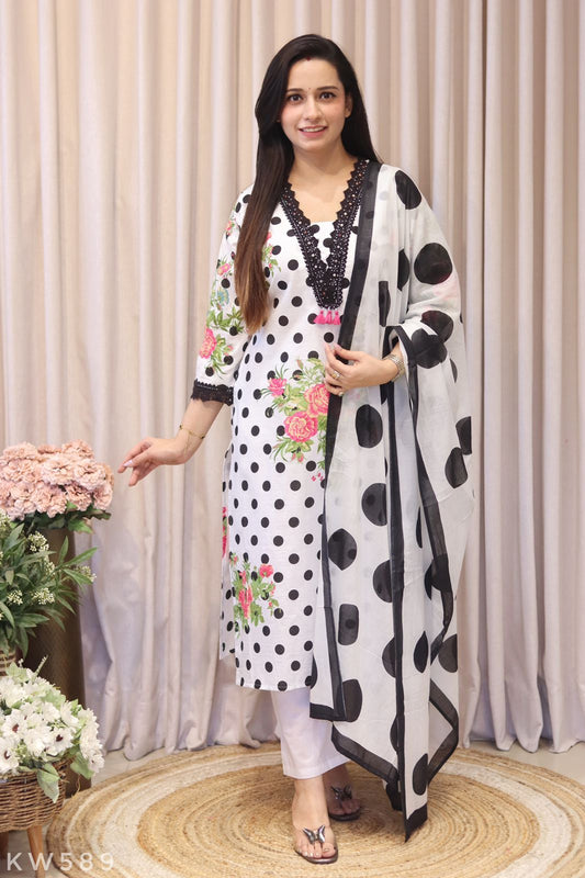 Pure Cotton Polka Dota Crosia