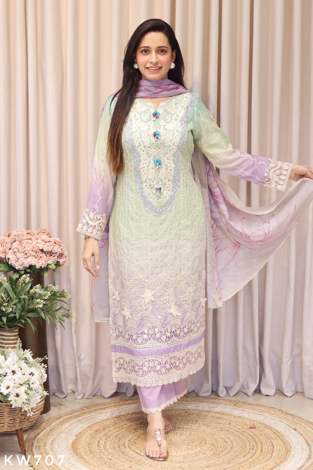 Pure Cotton Kashmiri Embroidered
