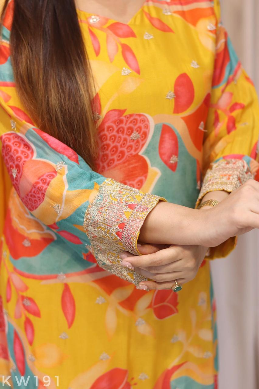 Chinnon Silk Kurti Set